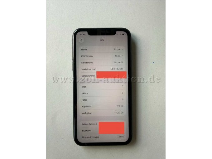 1 Apple iPhone 11 (128 GB, Schwarz) – kavel bij Zoll-Auktion, Bonn