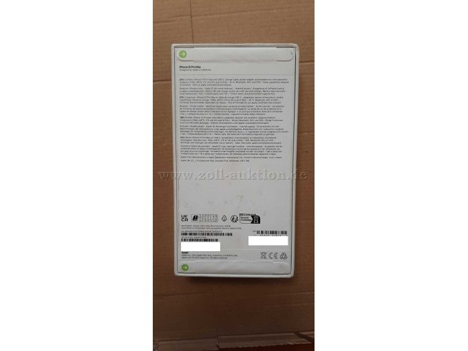 Rückseite Verpackung - CE-Kennzeichnung