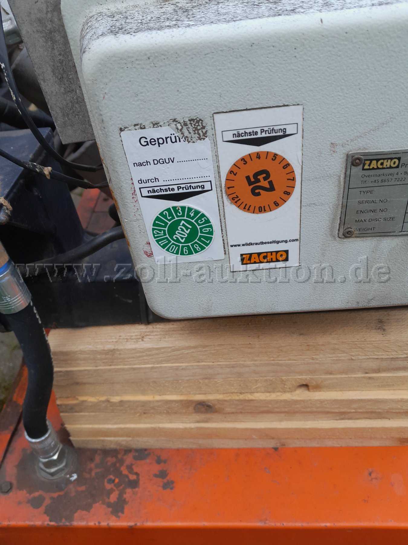 Zoll-Auktion - 1 Arbeitsgerät Zacho Brenner UKB 1200D (Anbaugerät) (ID ...