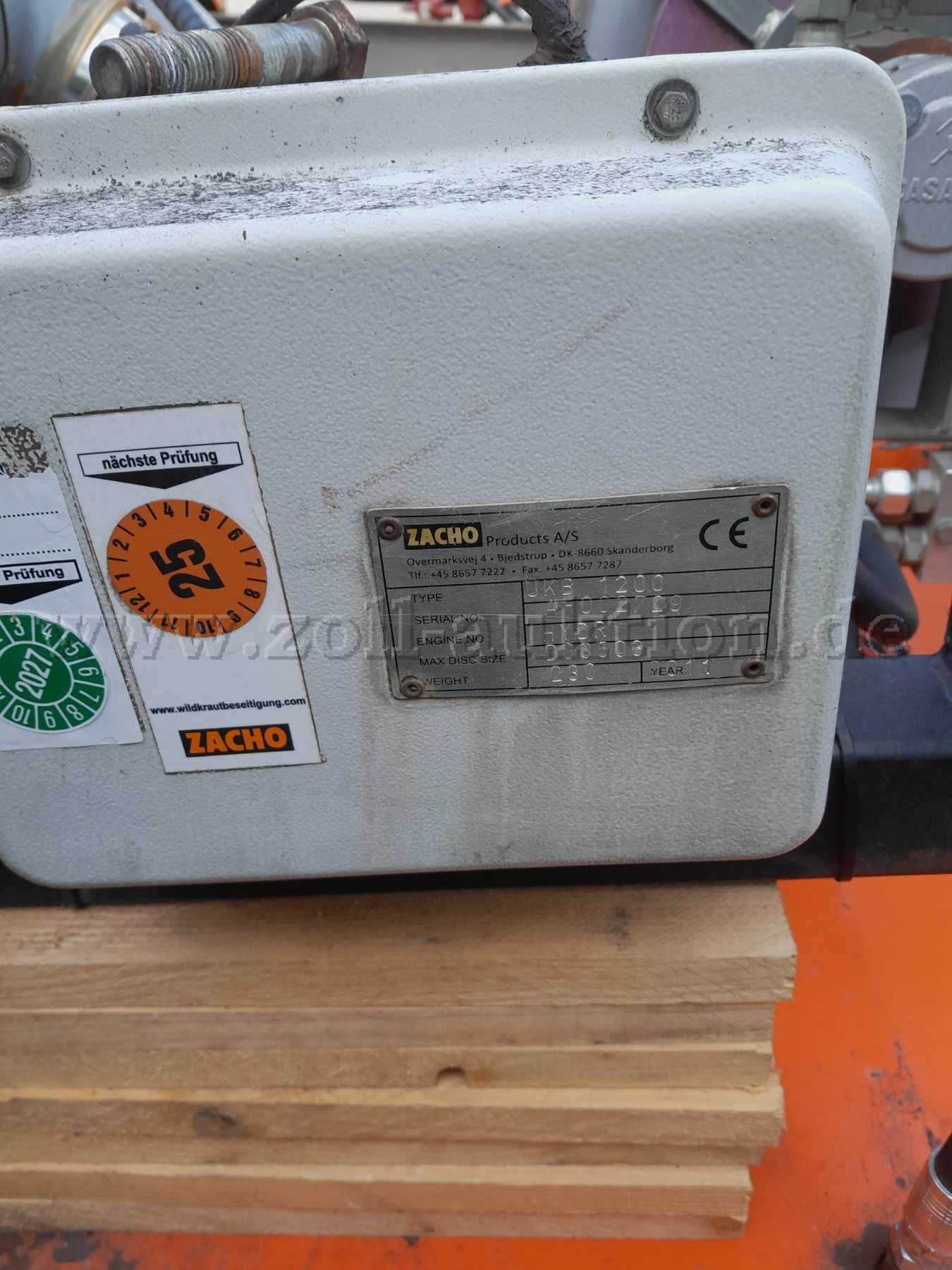 Zoll-Auktion - 1 Arbeitsgerät Zacho Brenner UKB 1200D (Anbaugerät) (ID ...