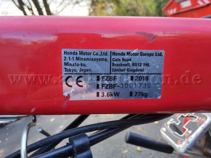 Typenschild Arbeitsgerät