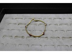 Armband aus 585er  Gold mit Rubinen