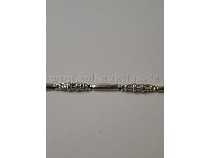 1 Armband mit Schmucksteinen – 585er Weißgold – ca. 20 cm – foto 2 – kavel bij Zoll-Auktion, Reutlingen