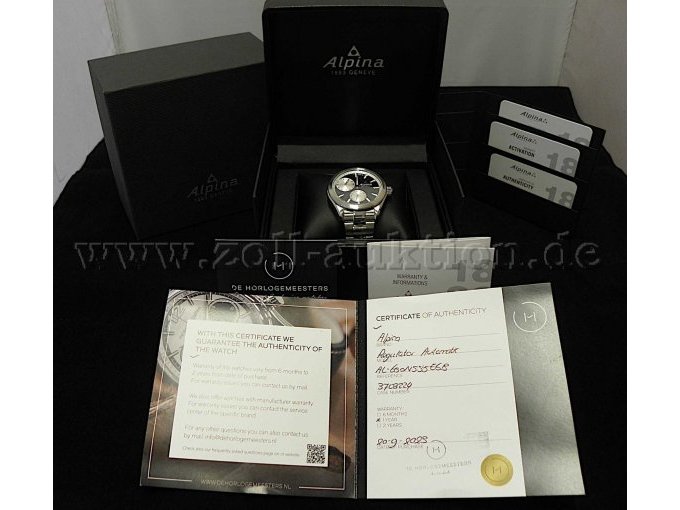 Armbanduhr Alpina Regulator Ziffernblatt mit Zubehör