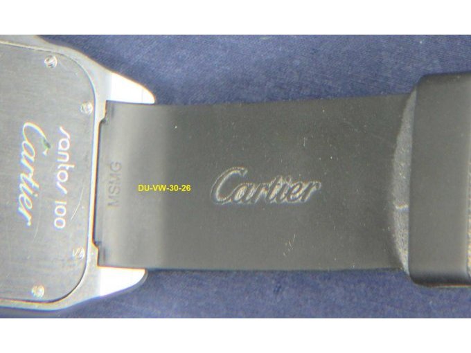1 Armbanduhr Cartier Santos 100 mit Montagekissen und Servicebeutel – foto 8 – kavel bij Zoll-Auktion, Emmerich am Rhein