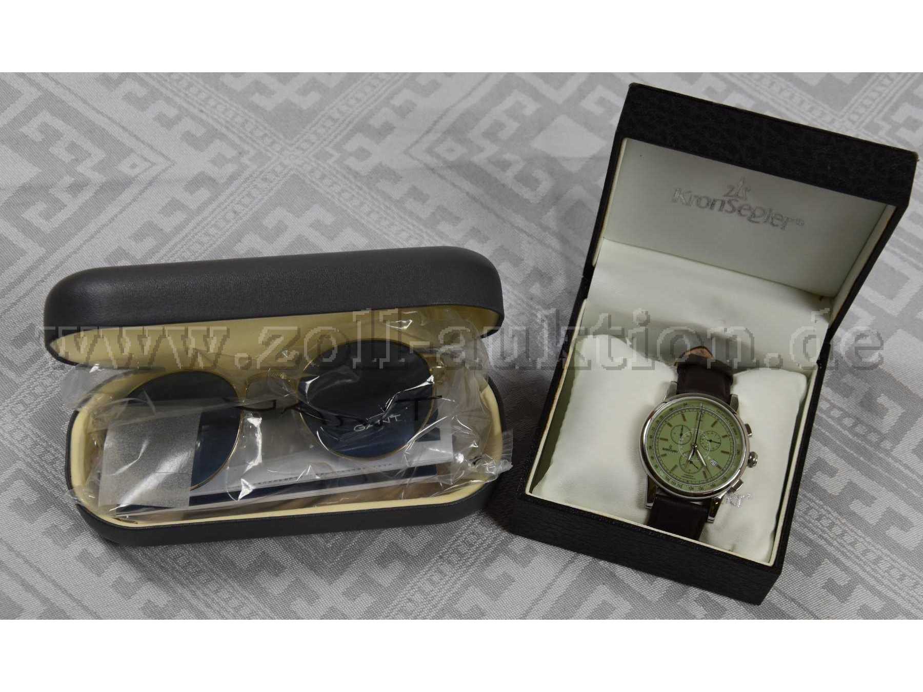 Armbanduhr "KronSegler" und 1 Sonnenbrille "Gant"