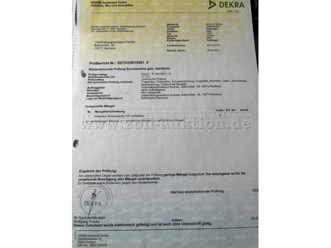 Dekra Prüfbericht