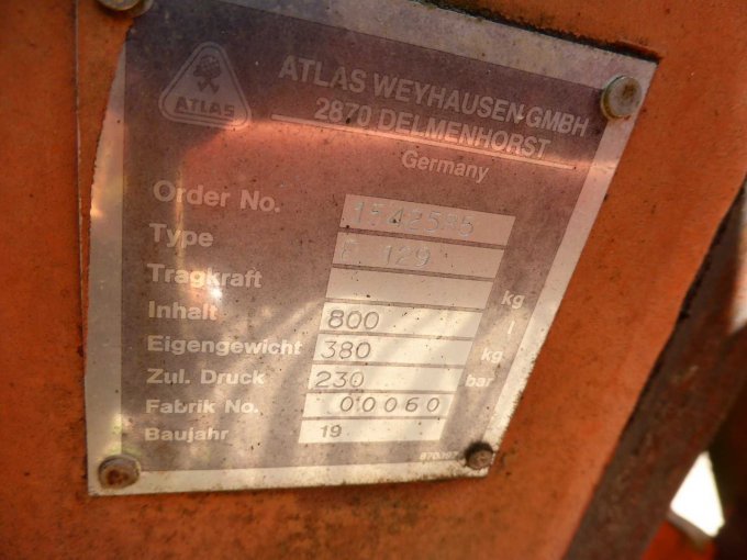 Rübengreifer Typenschild Korb