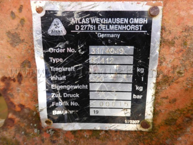 Tiefenlöffel Typenschild