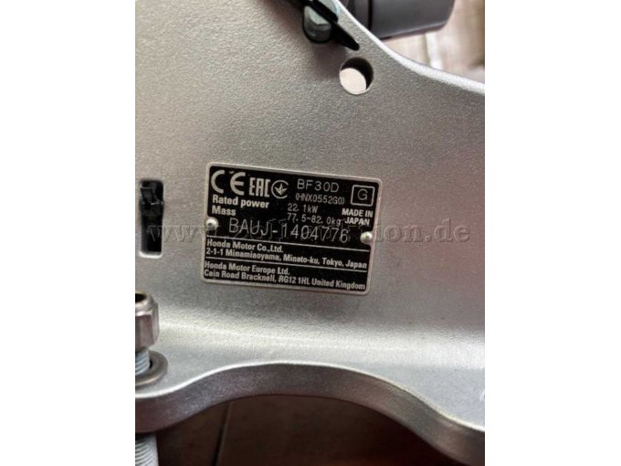 Typschild Honda BF 30