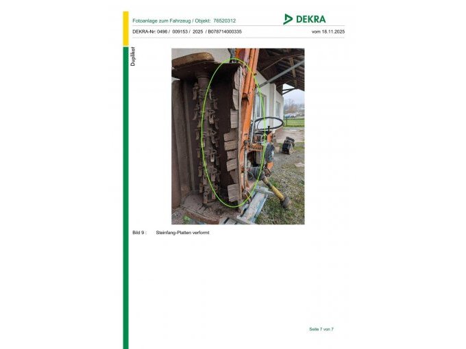 Steinfang-Platten verbogen