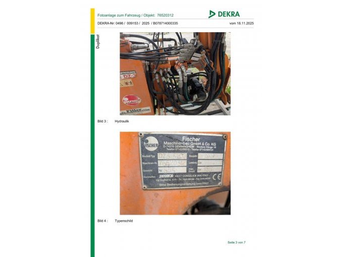 Hydraulik , Typenschild