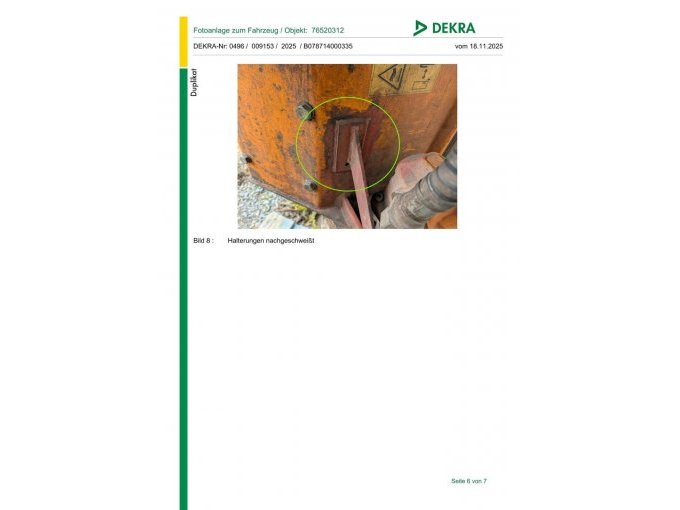 Halterung Mähkopf nachgeschweißt