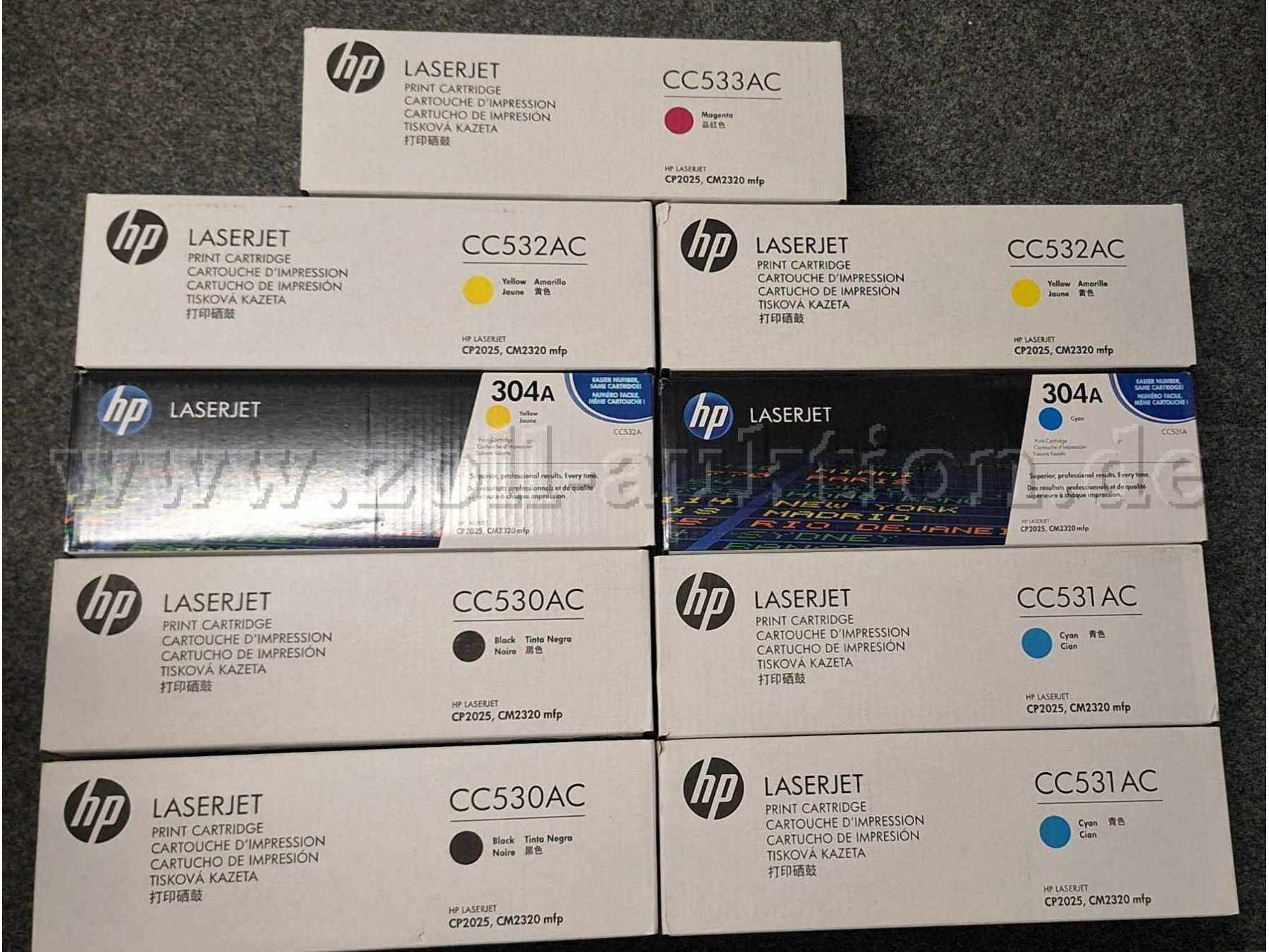HP Toner CC530-CC533
Vorderseite