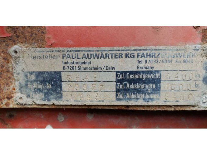 Typenschild Aufbau