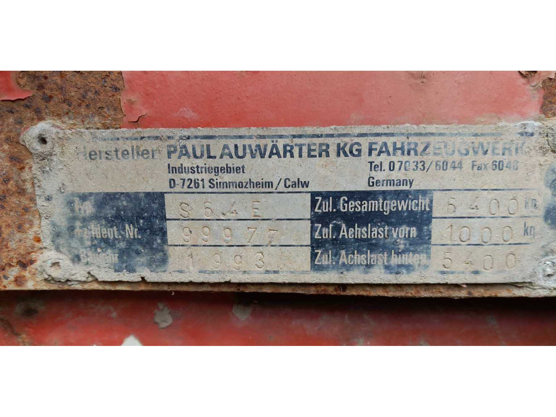 Typenschild Aufbau