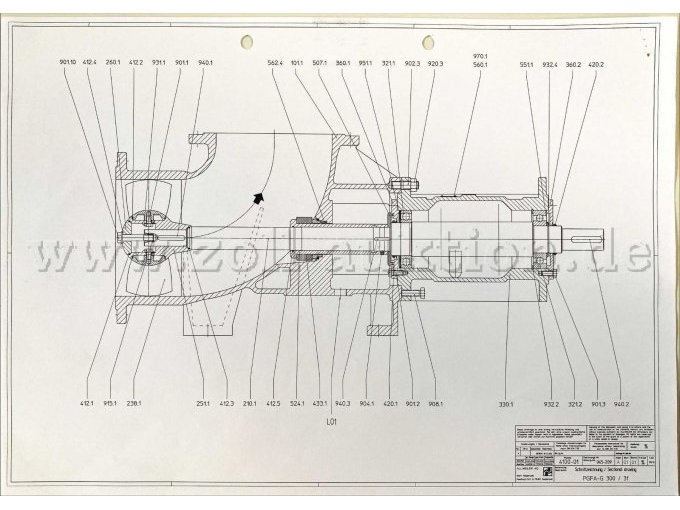 Schnittzeichnung Pumpengehäuse