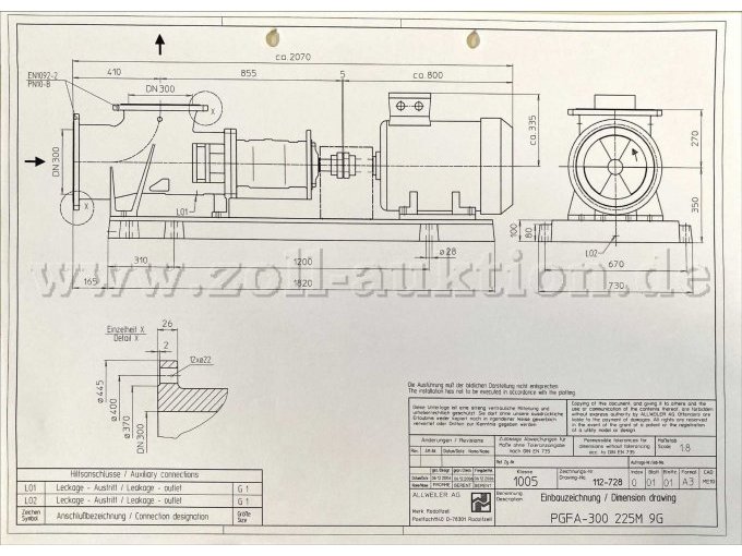 Einbauzeichnung gesamte Anlage