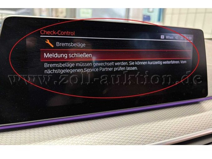 Meldung Bremsbelag vorne
