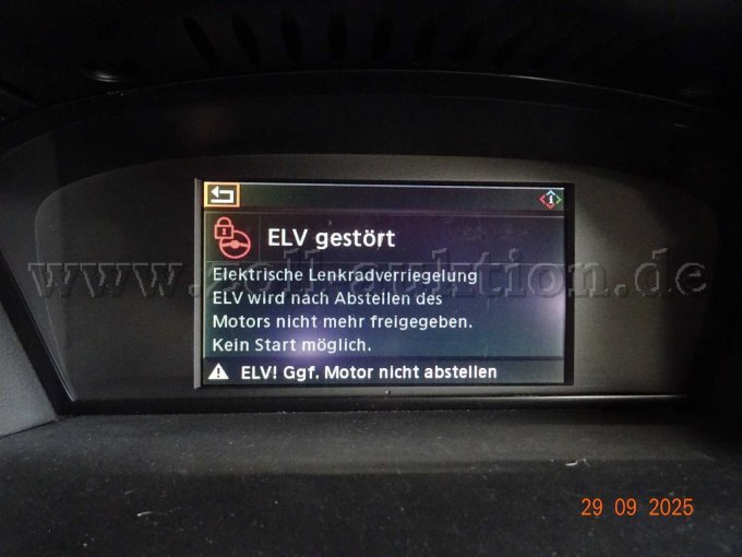 Fehlermeldung Lenkradverriegelung