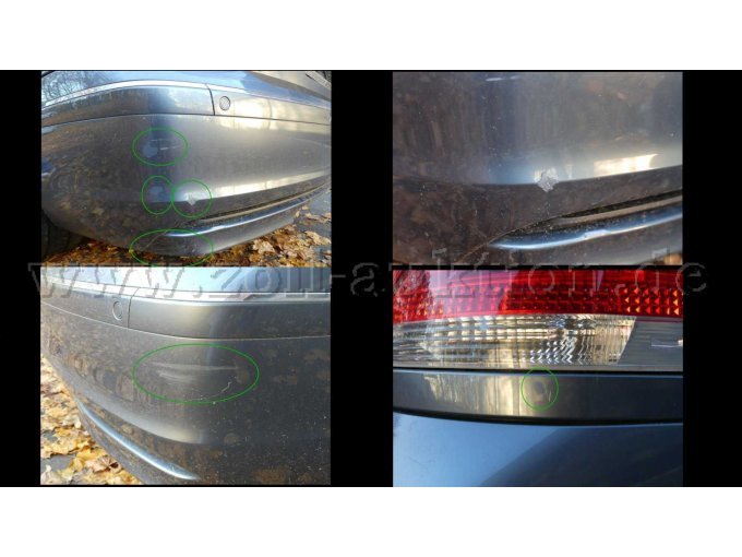 Beschädigung Stoßfänger hinten