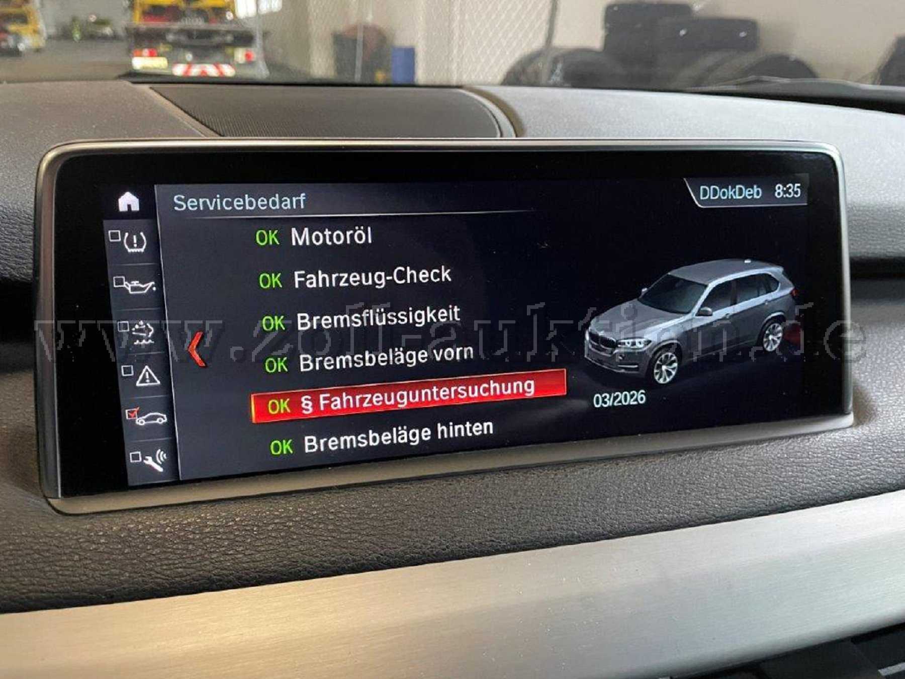 Anzeige nächste Wartung fällig am 03.2026