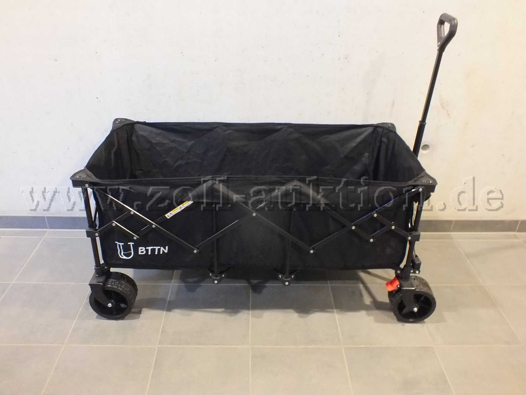 1 辆 BTTN XXXL 折叠手推车 300L,带刹车和全地形轮,黑色