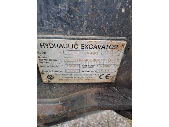 Hitachi ZX40U-2
Typenschild