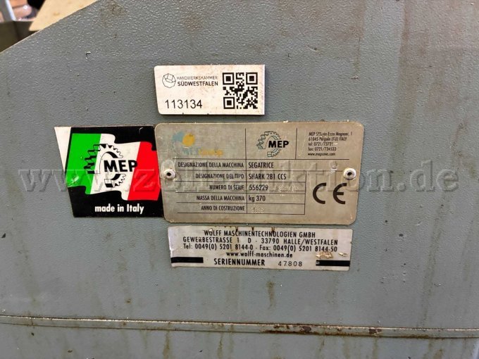 1 Bandsäge MEP Shark 281 CCS – foto 5 – kavel bij Zoll-Auktion, Arnsberg