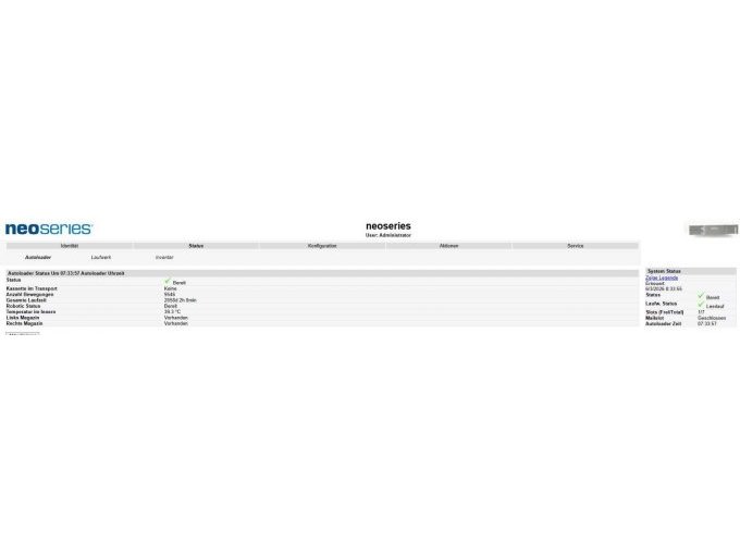 Informationen zum Bandwechsler
