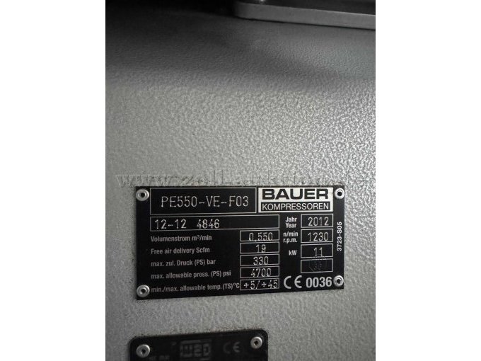 Typenschild Kompressor