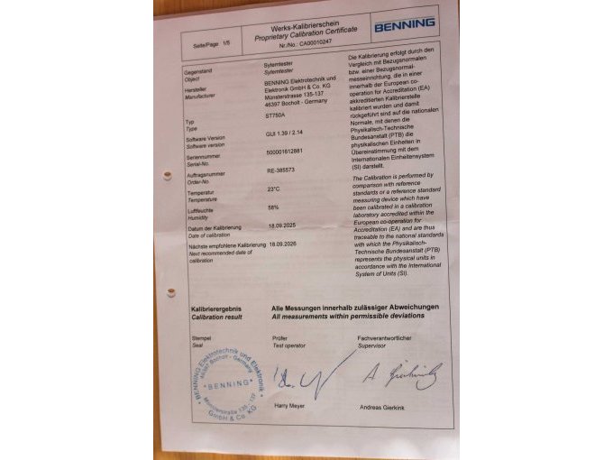 Bericht Kalibrierung