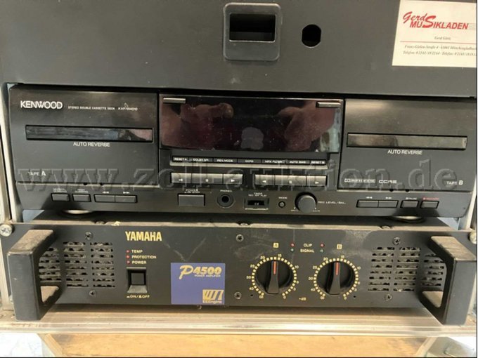 Doppel-Tape Kennwood mit Yamaha P4500 Frontansicht