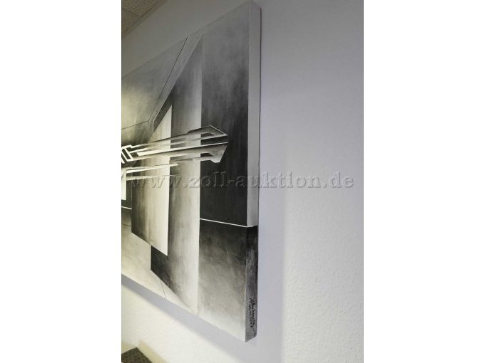 Bild "Deep 2241" von Amine Akachouche -  Ansicht von rechts mit Seitenrand und Signatur des Künstlers