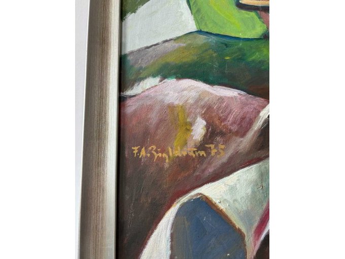 1 schilderij van kunstenaar Fred Arnus: Zigldrum – Almhut – olieverfschilderij – foto 2 – kavel bij Zoll-Auktion, München