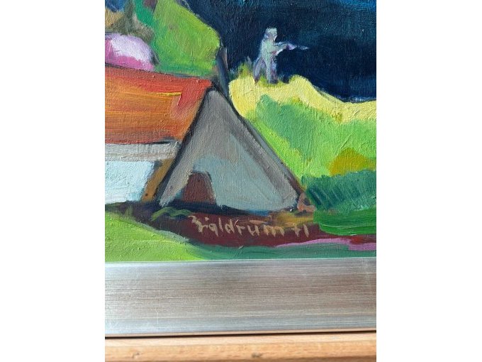 1 schilderij van kunstenaar Fred Arnus Zigldrum - Bergmeer - olieverfschilderij – foto 2 – kavel bij Zoll-Auktion, München