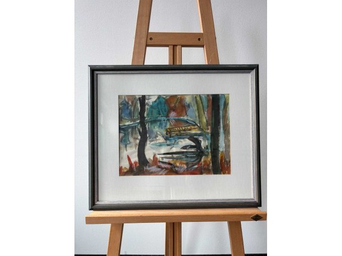 1 Bild Künstler Fred Arnus Zigldrum - Heimhauser Weiher - Aquarell – kavel bij Zoll-Auktion, München