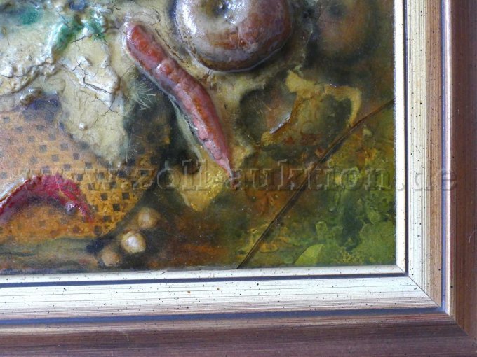 Ansicht Riss in der Mal/Harzschicht