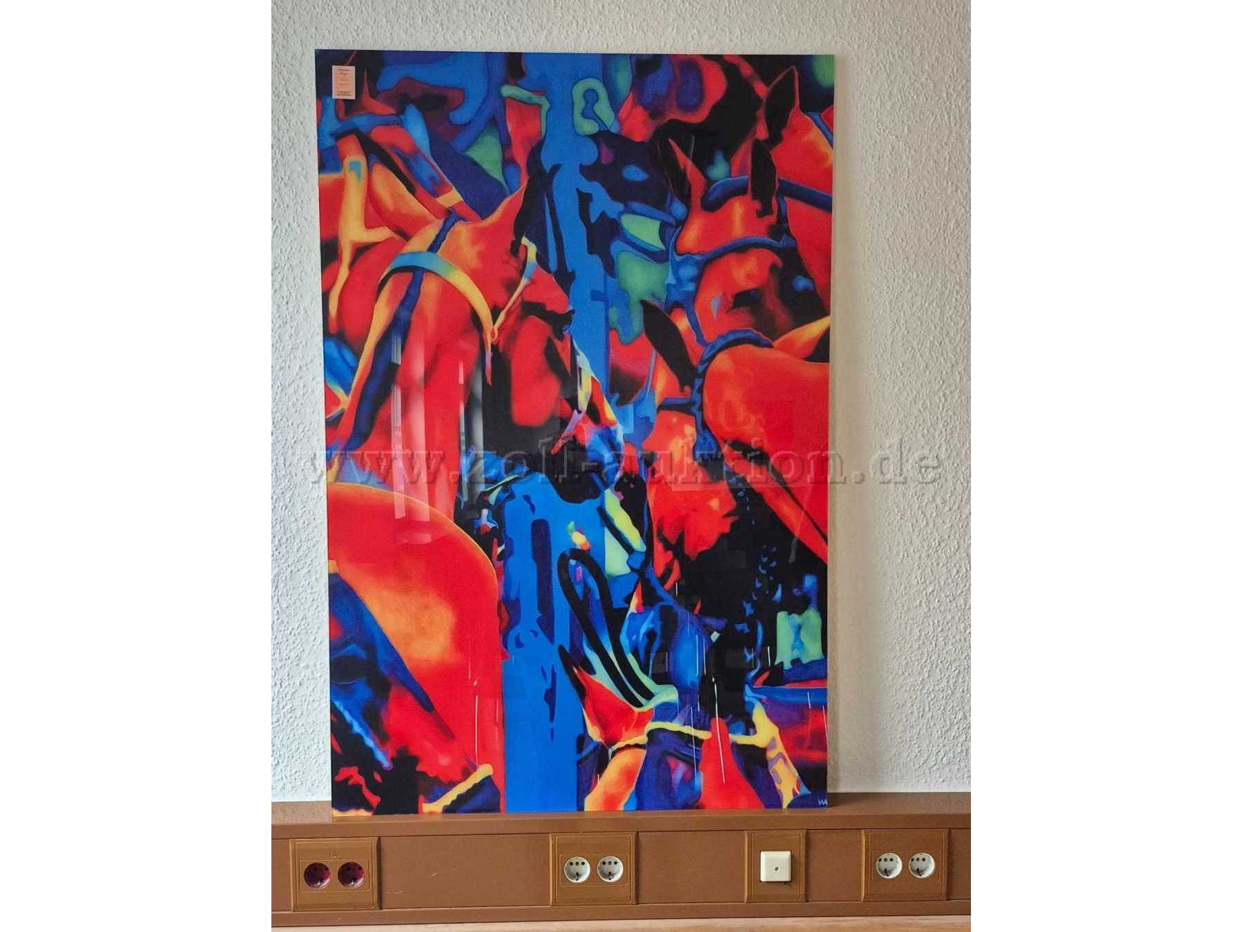 Bild auf Plexiglas "Poloponies" Frontansicht