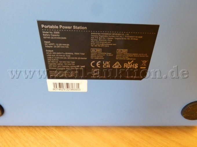 Typenschild und CE-Kennzeichnung