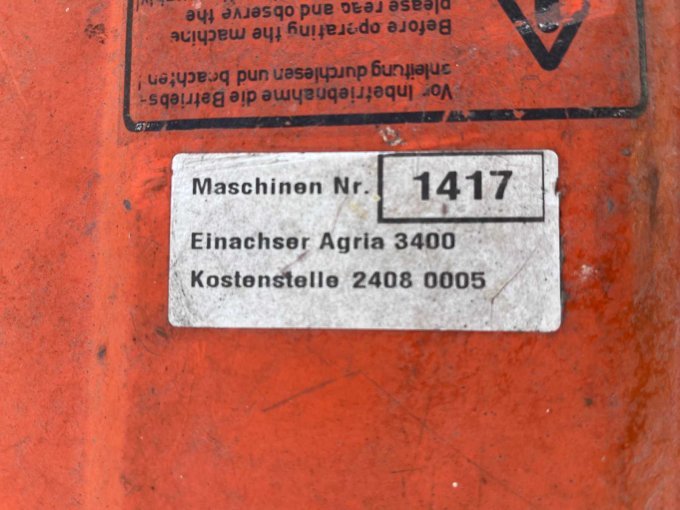 Agria Bodenfräse Typ 3400