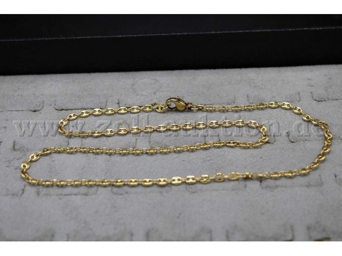 Bohnenhalskette aus 585er Gelbgold