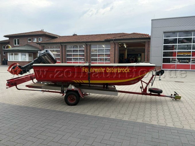 1 Boot (Hersteller unbek.) mit 25-PS (Evinrude) und Einachs-Trailer (Heinemann) – foto 11 – kavel bij Zoll-Auktion, Geeste