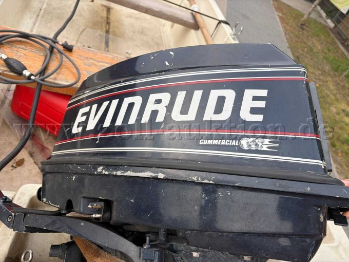 1 Boot (Hersteller unbek.) mit 25-PS (Evinrude) und Einachs-Trailer (Heinemann) – foto 10 – kavel bij Zoll-Auktion, Geeste
