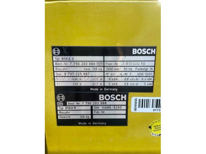 1 Bosch BSKA8-stroomgenerator met defect – foto 4 – kavel bij Zoll-Auktion, Dunningen