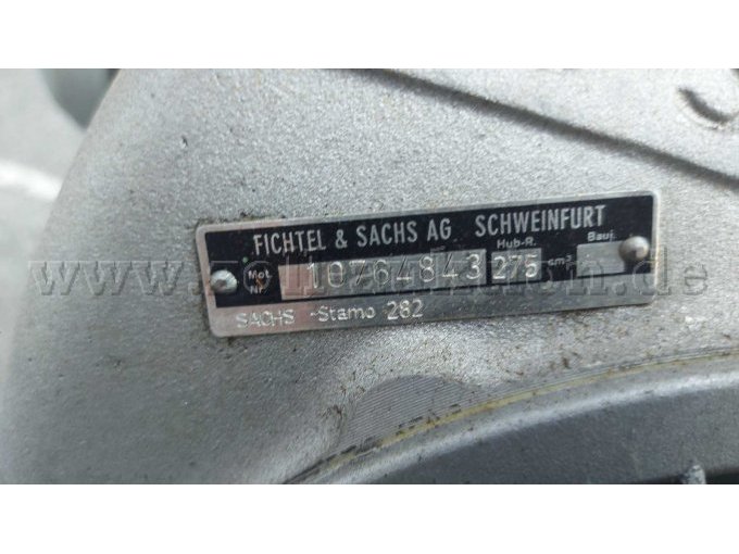 Ansicht Typenschild Fichtel und Sachs Motor