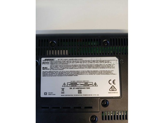 Bose AV 130 control Console von unten