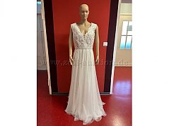 Brautkleid Bianco Evento "Debora"  Gr. 44, ohne Ärmel Gesamtansicht von vorne