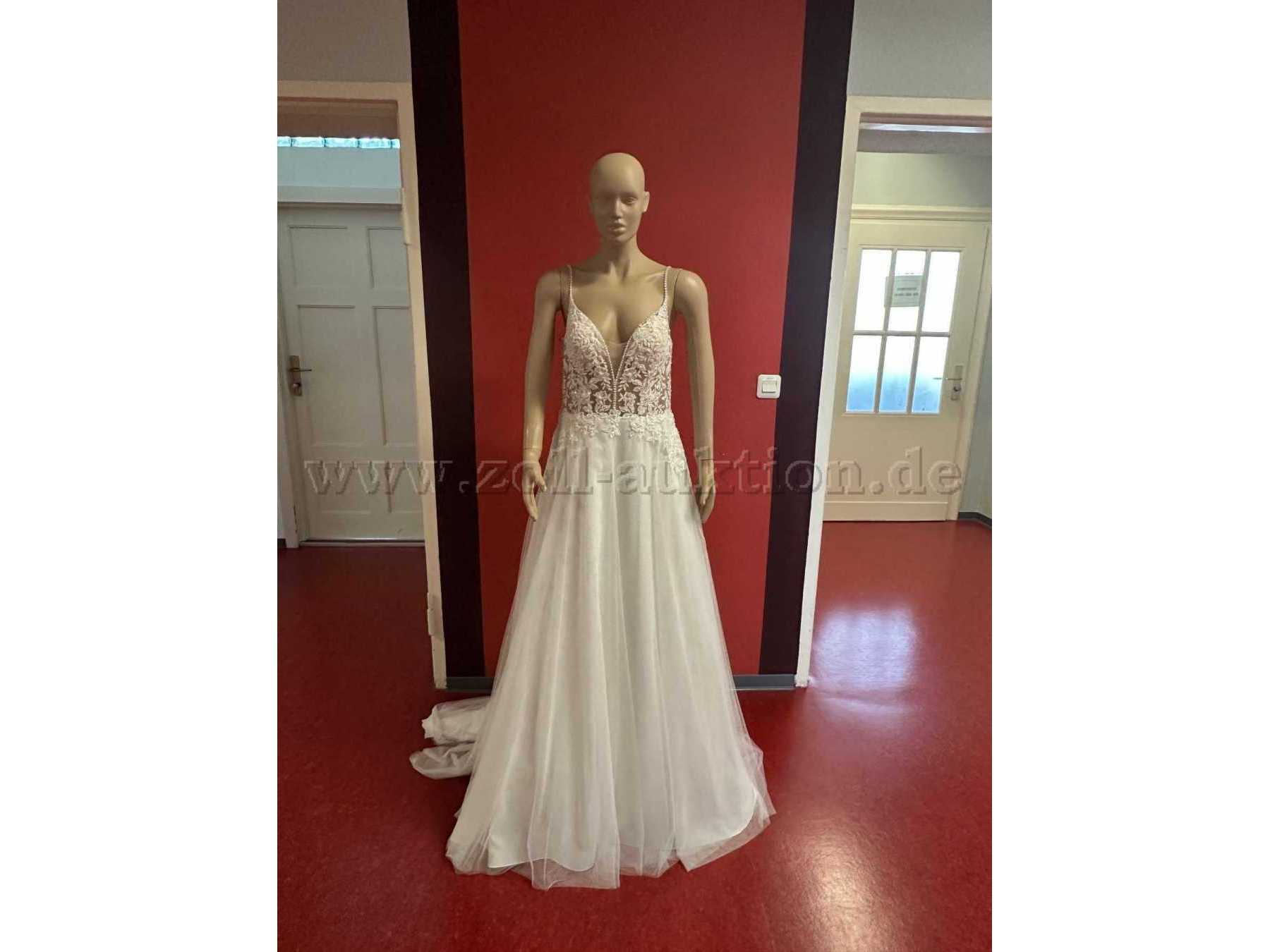 Brautkleid Sina C. Kurschat "Marina"  Gr. 42, ohne Ärmel Gesamtansicht von vorne