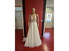 Brautkleid Sina C. Kurschat "Marina"  Gr. 42, ohne Ärmel Gesamtansicht von vorne